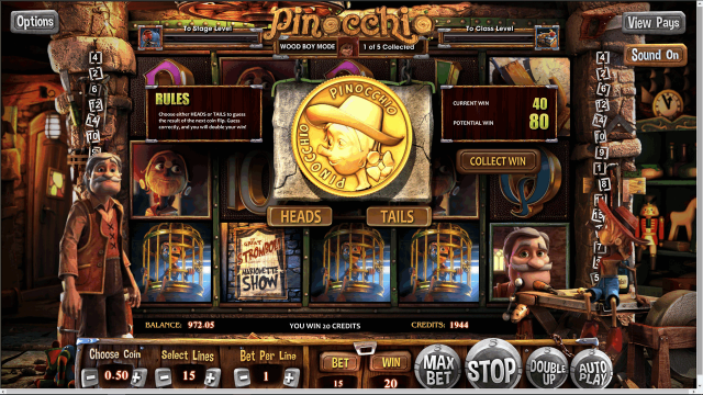 Игровой интерфейс Pinocchio 5