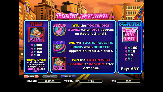 Бонусная игра Tootin' Car Man 1