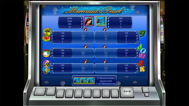 Игровой интерфейс Mermaid's Pearl 5
