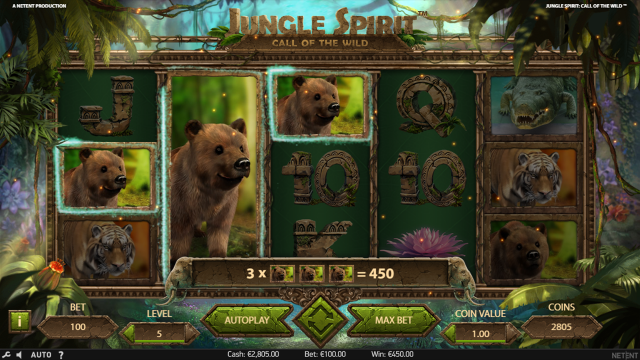 Характеристики слота Jungle Spirit: Call Of The Wild 8