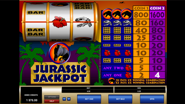 Игровой интерфейс Jurassic Jackpot 9